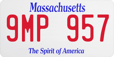 MA license plate 9MP957