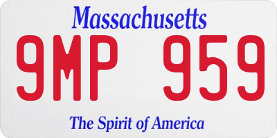 MA license plate 9MP959