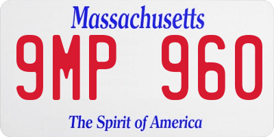 MA license plate 9MP960
