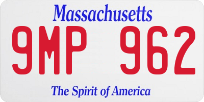 MA license plate 9MP962