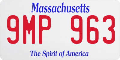 MA license plate 9MP963