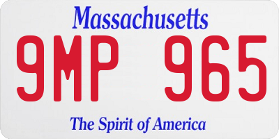MA license plate 9MP965