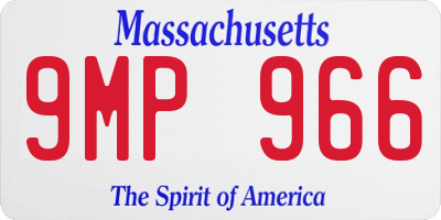 MA license plate 9MP966