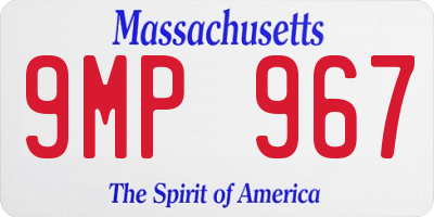 MA license plate 9MP967