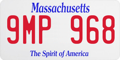 MA license plate 9MP968