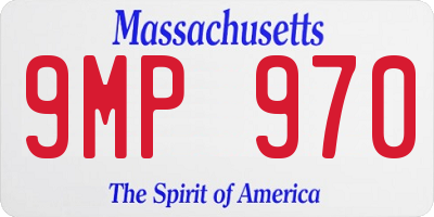 MA license plate 9MP970