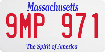MA license plate 9MP971