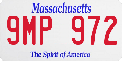 MA license plate 9MP972