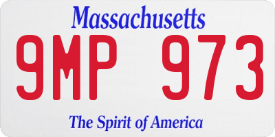 MA license plate 9MP973
