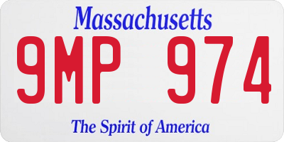 MA license plate 9MP974