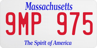 MA license plate 9MP975