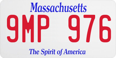 MA license plate 9MP976