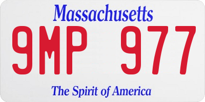 MA license plate 9MP977