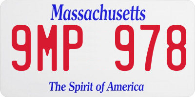 MA license plate 9MP978