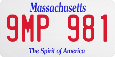 MA license plate 9MP981