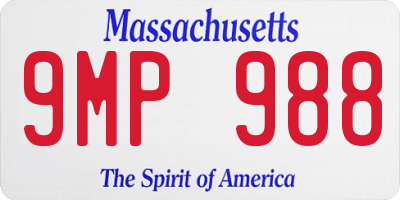 MA license plate 9MP988