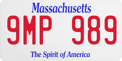 MA license plate 9MP989