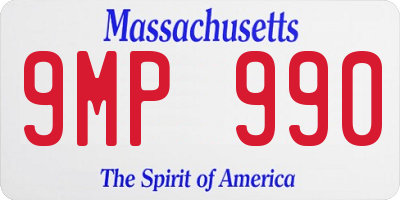 MA license plate 9MP990