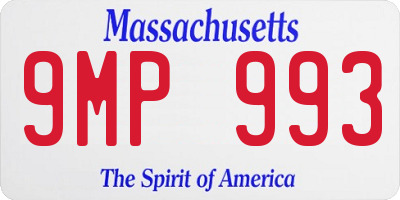 MA license plate 9MP993