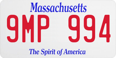 MA license plate 9MP994