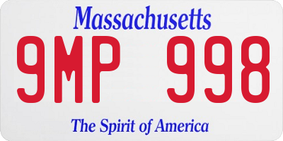 MA license plate 9MP998