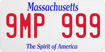 MA license plate 9MP999