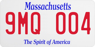 MA license plate 9MQ004
