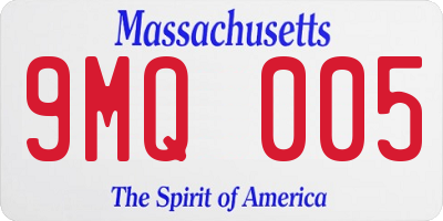 MA license plate 9MQ005