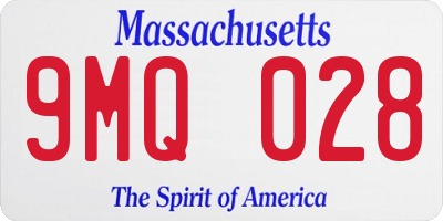 MA license plate 9MQ028