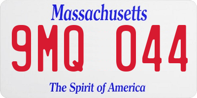 MA license plate 9MQ044
