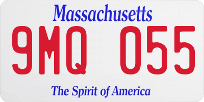 MA license plate 9MQ055