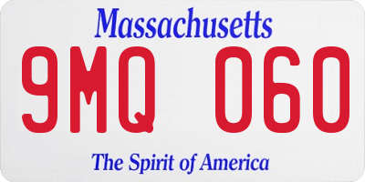 MA license plate 9MQ060