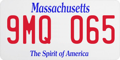MA license plate 9MQ065