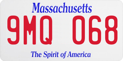 MA license plate 9MQ068