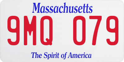 MA license plate 9MQ079