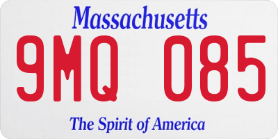 MA license plate 9MQ085