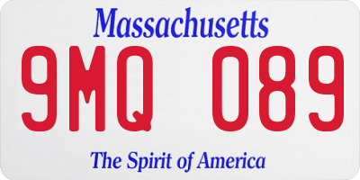 MA license plate 9MQ089
