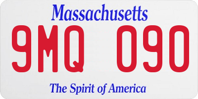 MA license plate 9MQ090