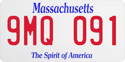 MA license plate 9MQ091