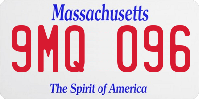 MA license plate 9MQ096
