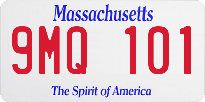 MA license plate 9MQ101