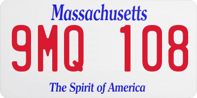 MA license plate 9MQ108