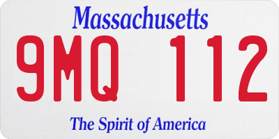 MA license plate 9MQ112