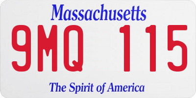 MA license plate 9MQ115