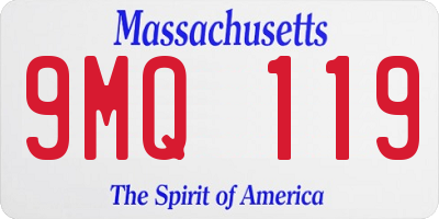 MA license plate 9MQ119