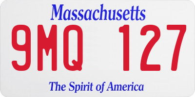 MA license plate 9MQ127