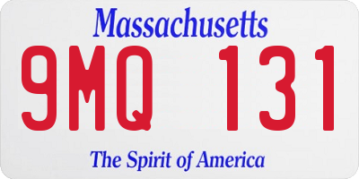 MA license plate 9MQ131