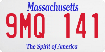 MA license plate 9MQ141