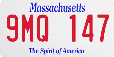 MA license plate 9MQ147