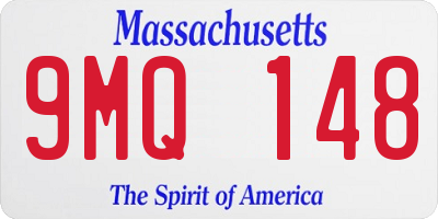 MA license plate 9MQ148